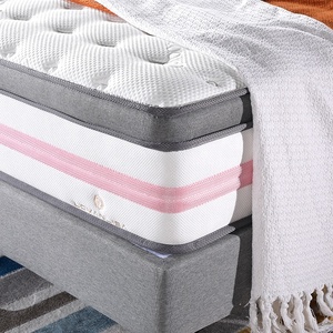 tela de color <span class=keywords><strong>rosa</strong></span> y blanco star hotel de bolsillo de primavera regular de la cubierta de espuma colchón de la cama - Product Image 2