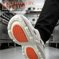 Sepatu Chef CHUDUN Anti Air Ringan Anti Selip EVA Anti Bau Bernapas Sandal Musim Panas untuk Penggunaan Kerja di Dapur Hotel