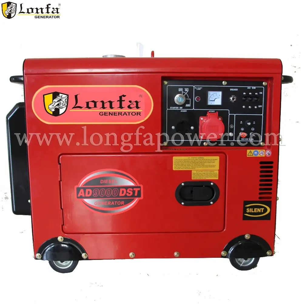 6.5kva 6.5kw 6500W 8KVA 8KW 8000W công suất lớn cách âm Máy phát điện diesel Máy phát điện diesel im lặng