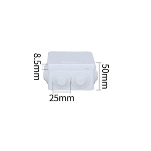 85x85x50mm IP65 Waterproof Junction Box ABS Plastic Pre-drilled 7 Holes with <b>Rubber</b> Plugs Outdoor Electrical Enclosure - Product Image 3
