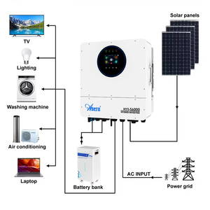 Anern 10KW 102kw năng lượng mặt trời nhà hệ thống điện trên lưới với pin và lai năng lượng mặt trời biến tần 30Kw 50kw năng lượng mặt trời hệ thống bảng điều khiển cho nhà - Product Image 3