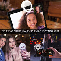Portable Mini LED Anneau Lumière Professionnel Petit Maquillage Beauté Remplir Selfie pour Téléphone ABS Matériel Étanche Caractéristique