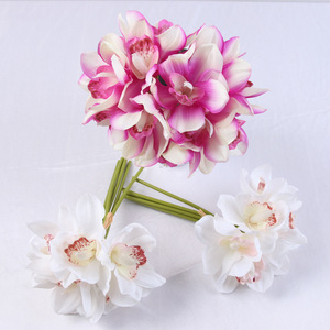 Art <span class=keywords><strong>de</strong></span> fleur <span class=keywords><strong>de</strong></span> simulation <span class=keywords><strong>de</strong></span> haute qualité 6 magnifiques accessoires <span class=keywords><strong>de</strong></span> tir <span class=keywords><strong>de</strong></span> décoration en soie <span class=keywords><strong>de</strong></span> <span class=keywords><strong>bouquet</strong></span> <span class=keywords><strong>de</strong></span> cymbidium - Product Image 2