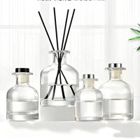 Bouteille en verre vide pour diffuseur de parfum, flacon d'aromathérapie ambré ou transparent de 50 ml, 100 ml, 150 ml avec bâtonnets