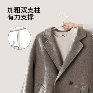 Multifunctional Clothes Hanger With <b>Clips</b> White Non Slip Anti Shoulder Corner For Home Use Pants Underwear Tie Hangers - Product Image 1