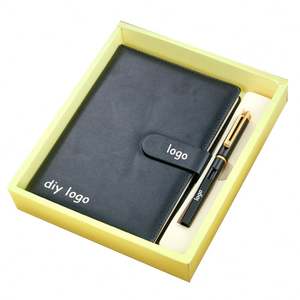 Diario Cuadernos de cuero, diarios personalizables Cuaderno con logotipo personalizado con bolígrafo y cuaderno de tapa dura Usb Juego DE REGALO/ - Product Image 1