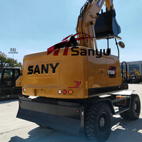 Excavator Roda Hidrolik Sany SY155W Pro Bekas dengan Mesin Isuzu Core Harga Murah