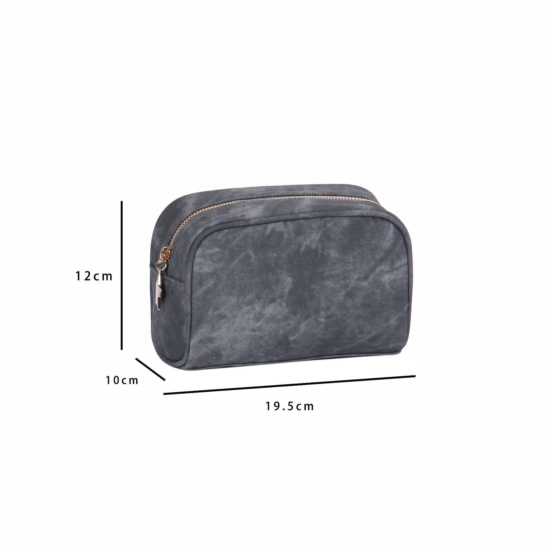 Bolso semicircular de denim gris