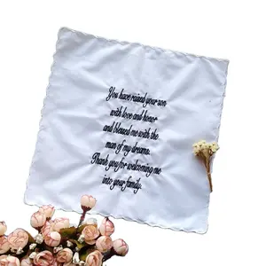 Wholesale factory custom embroidery ladies Cotton lace handkerchief