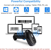 Escáner de Código de Barras Inalámbrico Portátil YOKOSCAN BWM930, Sensor CMOS, Interfaz USB, Velocidad de Escaneo de 30 fps, Lector de Códigos 1D/QR, Negro, 1800 mAh