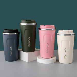 แก้วกาแฟเก็บความร้อนสองชั้น สไตล์โมเดิร์น ขนาด 380 มล. 500 มล. ฉนวนสุญญากาศ ผนังเซรามิก เก็บอุณหภูมิได้นาน 6-12 ชั่วโมง ปลอดสาร BPA เก็บความร้อนได้ดี - Product Image 1