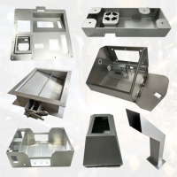 Boîtier en acier OEM découpé au laser, châssis soudé TIG, boîte brossée thermolaquée, fabrication sur mesure de supports en tôle d'aluminium et de fer