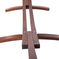 Support de hamac en bois courbé de 10 pieds, matelassé, double, portable, pour l'extérieur et l'intérieur, en pin, pour hamac en arc, lits pliants pour la maison et le jardin
