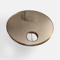 Nouvelle table basse créative de luxe moderne en acier inoxydable doré champagne, éco-responsable et durable, pour salon