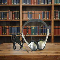 Headphone musik kabel Jack 3.5mm portabel dengan earphone Stereo prinsip dinamis untuk DJ Sports Travel kompatibel Chipset JL