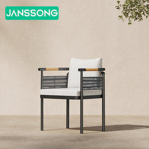 Ensemble de mobilier d'extérieur moderne, chaise et table d'extérieur en aluminium pour hôtel, jardin, villa, patio, ensemble de table d'extérieur, ensemble de chaises de salle à manger - Product Image 4