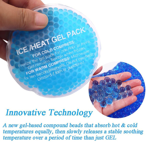 Produits les plus vendus 2026 – Compresse chaude/froide personnalisée en forme ronde avec billes de gel et logo - Product Image 3