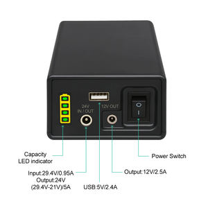 Paket Baterai Lithium Ion Isi Ulang <span class=keywords><strong>DC</strong></span> USB Power Supply <span class=keywords><strong>24V</strong></span> 6200mAh 156Wh CPAP CCTV Kamera 12V Harga Baterai Lithium Ion - Product Image 3