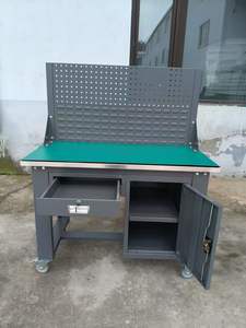 Banco da Lavoro Industriale per Meccanici Tavolo da Lavoro per Elettronica con Scaffalatura Banco da Lavoro Robusto per Carichi Pesanti - Product Image 5