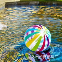 Pelota Inflable de PVC con Diseño de Puntos y Rayas Coloridas para Juegos Acuáticos en la Playa o Piscina, Disponible en Stock - Product Image 6