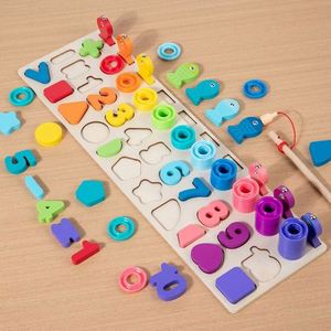 4-In-1 Number <b>Shape</b> <b>Sorter</b> Counting Stacker Fishing Board Game Preschool Early Educational Activities <b>Toys</b> for Kids - Product Image 4