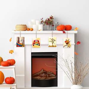 COCHIE 10 pièces de grandes coupes de bois brut pour la peinture, pour artisanat, ornements en bois pour adultes et enfants, et tranches de bois à peindre avec cordes - Product Image 5