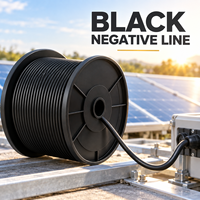 Einadriges Solar-PV-Kabel 4mm2 6mm2 Verzinntes Kupfer XLPE-Draht 1500V DC für Kommerzielle Solaranlagen