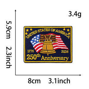 Bandera Americana Personalizada del 250 Aniversario de EE. UU. para Insignias Metálicas con Logotipo, Estilo Antiguo y Moderno, Venta al Por Mayor - Product Image 4