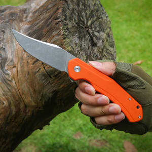 Fabbrica lama diretta in legno di mogano manico tattico caccia coltello da tasca pieghevole con Clip da cintura per campeggio di sopravvivenza - Product Image 5