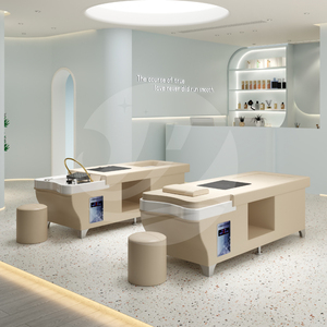 Salon de beauté coiffure spa électrique <span class=keywords><strong>shampoing</strong></span> lit massage tactile salon de coiffure chauffage eau thérapie headspa lit avec pied spa baignoire - Product Image 2