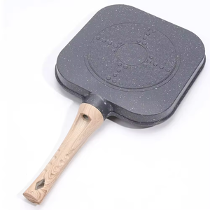 Poêle moderne en aluminium à quatre trous antiadhésive <span class=keywords><strong>pour</strong></span> omelettes et œufs, avec fond <span class=keywords><strong>plat</strong></span>, compatible gaz et induction - Product Image 2