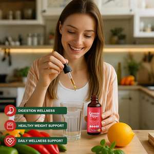 OEM Cayenne Drops Pure Capsaicin Liquid Supplement Support Immune & <b>Metabolic</b> Health 2 Fl Oz - Product Image 5