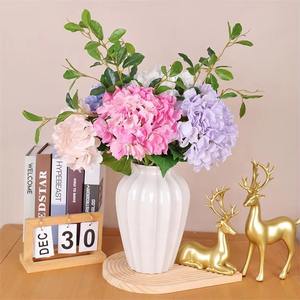 Decoraciones de boda de alta calidad, flores de <span class=keywords><strong>Hortensia</strong></span> de tacto real, hortensias artificiales de látex, <span class=keywords><strong>Hortensia</strong></span> blanca y <span class=keywords><strong>rosa</strong></span>, novedad - Product Image 5