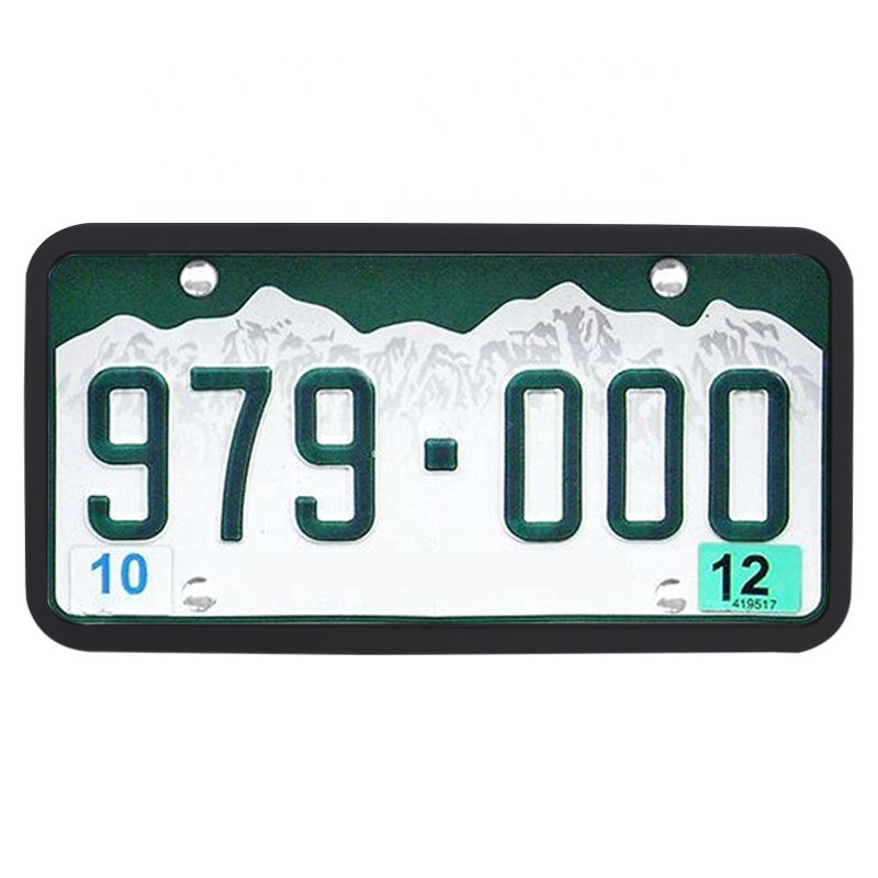 Nouvelle plaque d'immatriculation de voiture personnalisée, en Silicone, vente en gros Standard, cadre de plaque d'immatriculation