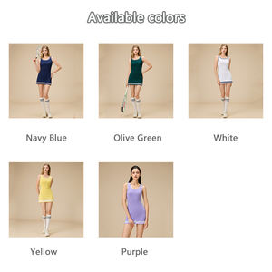 Nouvelle <span class=keywords><strong>Robe</strong></span> de Sport Femme Color Block pour <span class=keywords><strong>Tennis</strong></span>, Golf, Fitness, Yoga, Course à Pied, Décontractée, Sans Manches, Type Débardeur, Polyvalente pour l'Extérieur, Ropa De Padel - Product Image 4