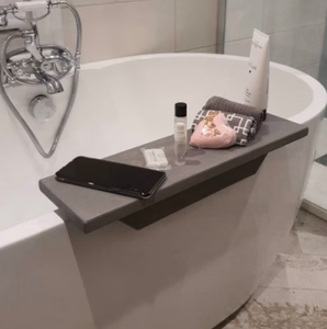 Bandeja de baño de madera rústica de nuevo diseño, estante de mesa de un lado con un accesorio de borde, estante lateral <span class=keywords><strong>para</strong></span> bañera <span class=keywords><strong>para</strong></span> uso en el baño - Product Image 4