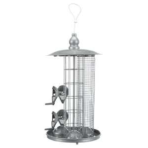 3-in-1 Durable Iron Design Outdoor Metal Hanging Automatic Eco-friendly <strong>Bird</strong> Feeder with Storage for Seeds for &amp; Fatballs - Product Image 4