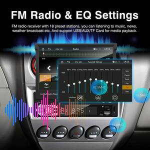 Autoradio Rhythm Single Din 7 pouces rétractable avec Carplay sans fil, Android Auto, logo de démarrage personnalisé gratuit, radio FM - Product Image 3