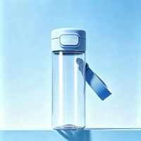 Bouteille d'eau personnalisée avec logo 530 ml, gobelets en plastique réutilisables avec paille, bouteilles d'eau pour enfants à motifs de dessins animés pour l'école