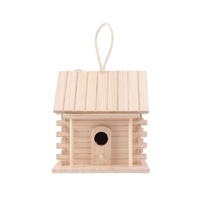 Wooden Birdhouse Paulownia Wood Handmade <b>Hanging</b> Ornament Traditional Rectangle <b>Garden</b> Decoration - Product Image 4