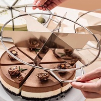 Outil de diviseur de pizza et de gâteau en métal de coupeur rond de portion de l'acier inoxydable 6/7/8 pour des gâteaux et des pizzas