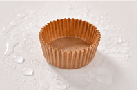 Moules à muffins jetables YuanTong en papier de pâte de bois naturelle laminé PET de qualité alimentaire pour four et friteuse à air, 2 tailles, 300 pièces
