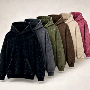 Men's <b>Black</b> Hooded Sweatshirt Solid Color Fleece Oversized Fit Casual Pocket Design Autumn Wear - Product Image 6