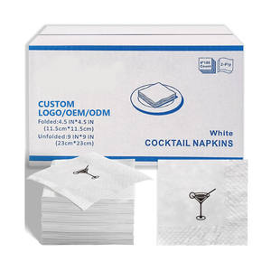 Serviettes de table personnalisées jetables 2 plis 16 g/m² pour restaurant, mariage, cocktail, avec logo imprimé - Product Image 1