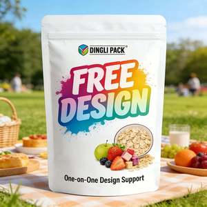 Free Design Custom Printed Food Packaging Candy <b>Bag</b> Resealable With Window Stand up Pouch Plastic Packaging Snack <b>Bags</b> - Product Image 6