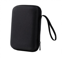Tas EVA Anti-tekanan Portabel 15X10X4.5Cm Tas Hard Disk Seluler Pengisi Daya Kabel Data Kotak Penyimpanan Headset Bluetooth Hitam Model 13