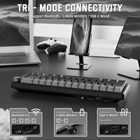 Clavier Mécanique Sans Fil Attack Shark X66 Disposition 60% Touches Intégrales Hotswappable Sans Conflit Trois Modes RVB pour Gaming