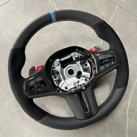 Volant sport en cuir et fibre de carbone personnalisé avec écran LED pour modèles G02-G20 G30 G80 F10 X3 M5