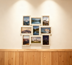 High Quality 2 tone colors wall Frame FOR Collage of 9 Photos Home Decor