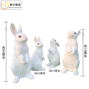 Escultura de Conejo de Fibra de Vidrio Jiahua, 84 74 65 57 cm, Decoración de Jardín para Exteriores - Product Image 5